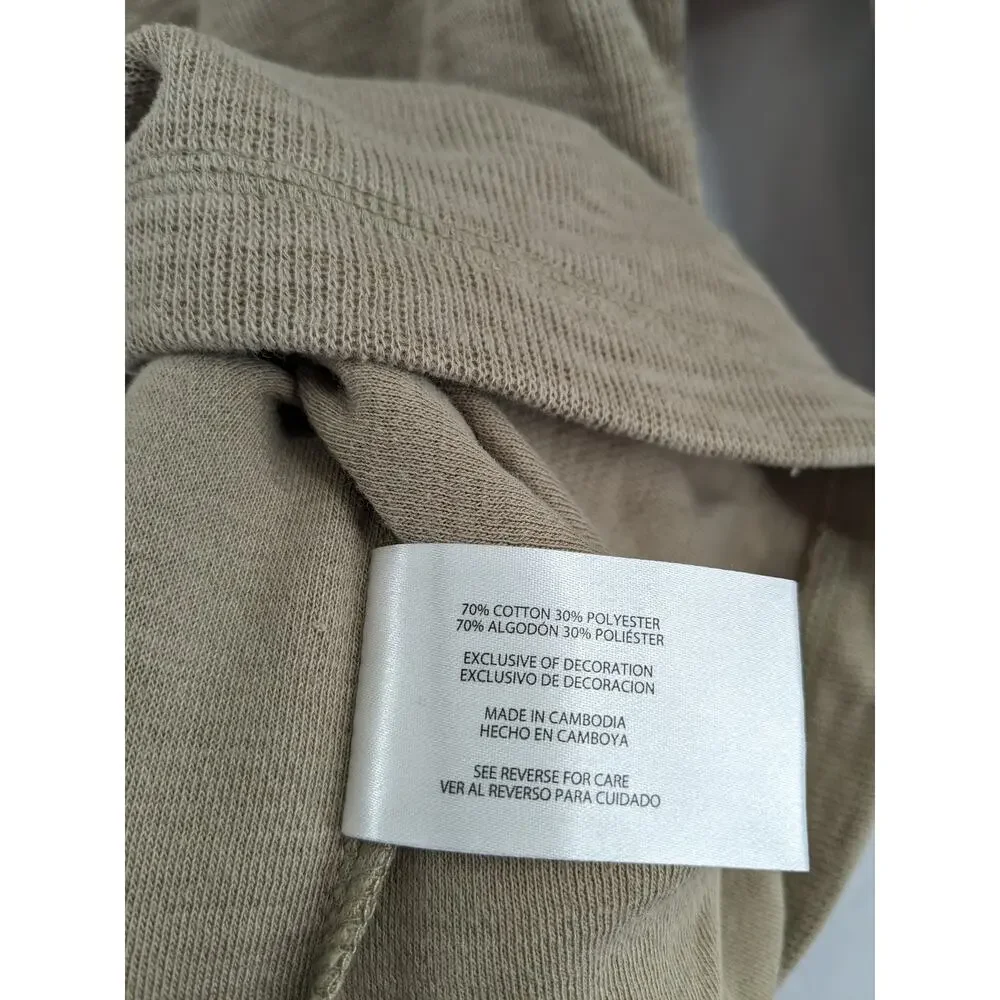 Banana Republic Double Knit Shirt S Beige Crewneck Long Sleeves Layering…‎